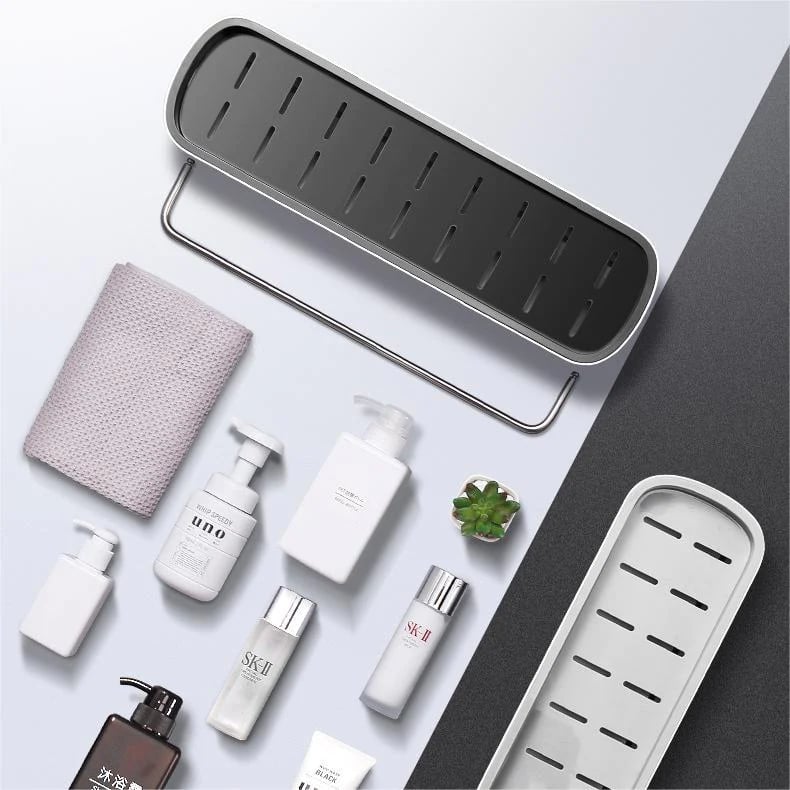 Hjemix | 🚿EasyMount lagringshylde til bad - ingen boring kreves