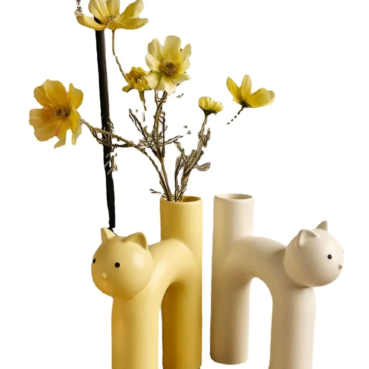 Hjemix | Matte Kattunge Blomster Vase