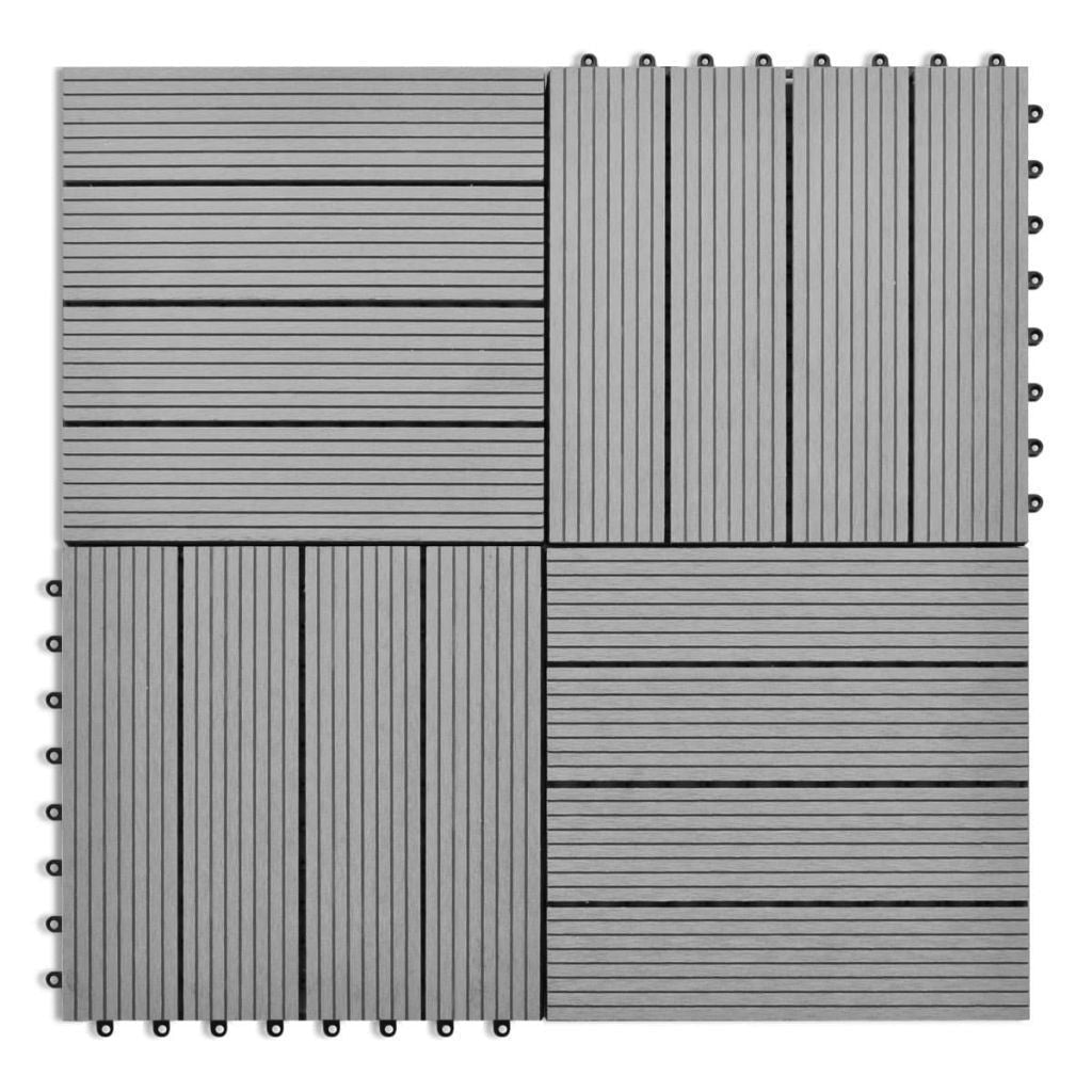 Hjemix | WPC fliser 30x30cm 11stk 1m2 Grå