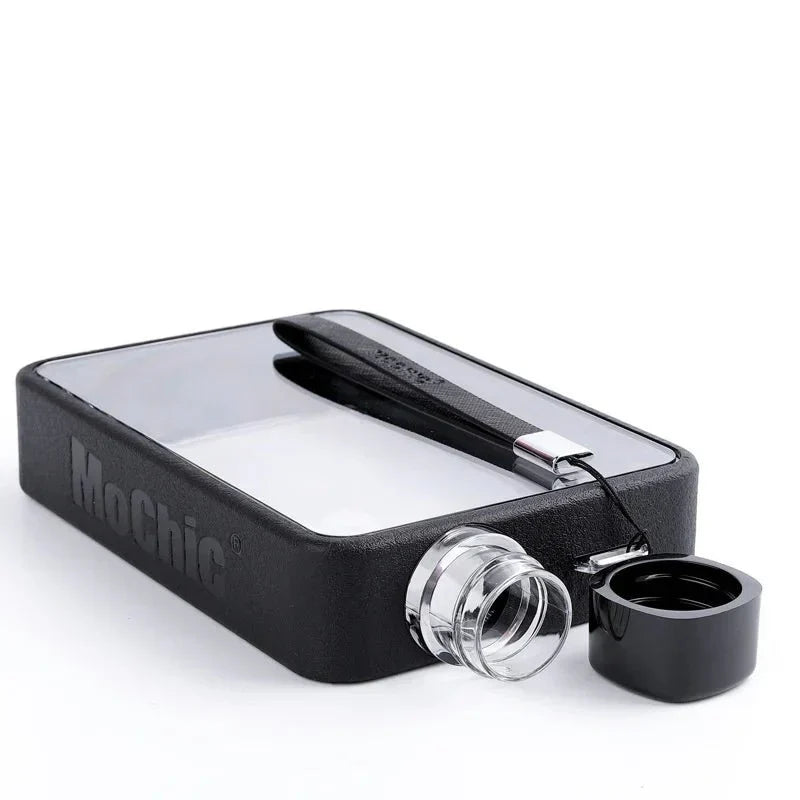 Hjemix | Flat gjennomsiktig vannflaske