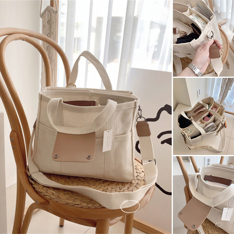 Hjemix | Solid Color Canvas Shopper Bag