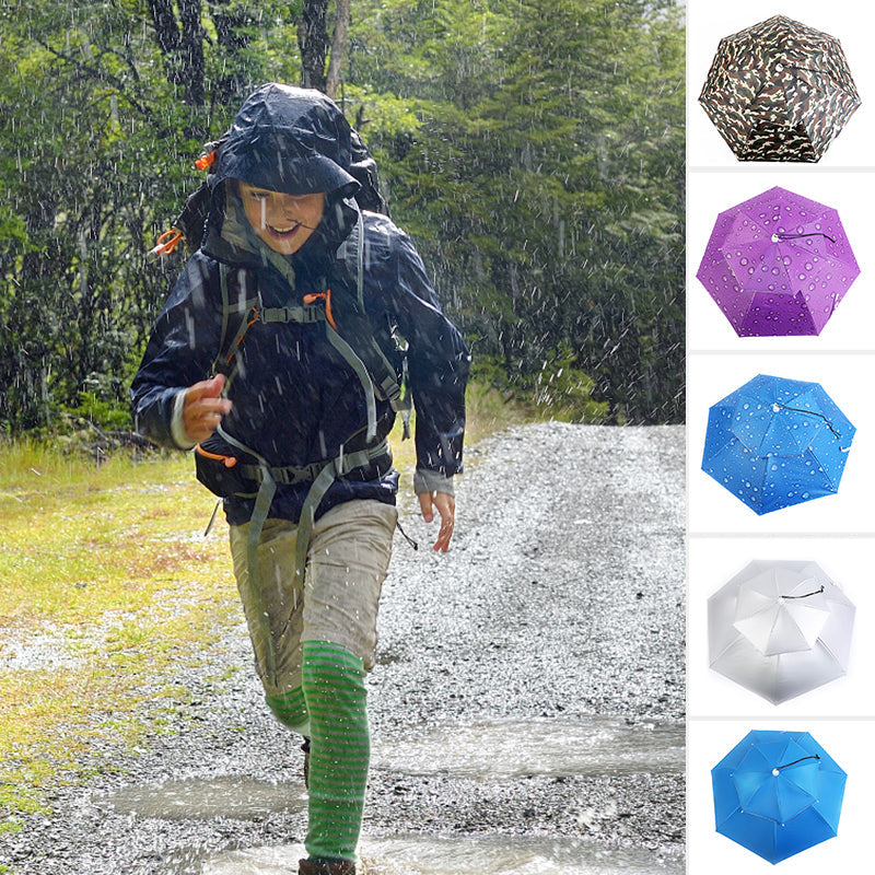 Hjemix | Outdoor Dobbel-Lag Regn Paraply Hatt