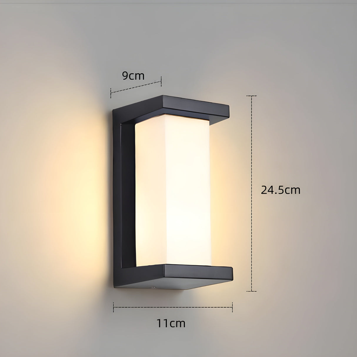 Hjemix | LED Utendørs Bevegelsessensor Vanntett Vegglampe