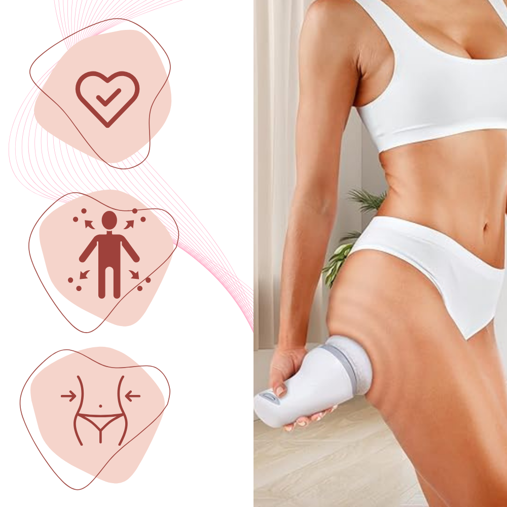 Massasjeapparat mot cellulitt med høyfrekvente vibrasjoner