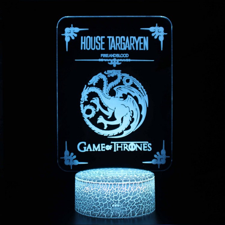 Hjemix | 3D Lampe Game Of Thrones Hus Targaryen