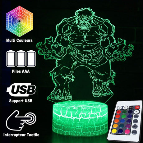 Hjemix | 3D Lampe Marvel Hulk