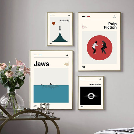 Hjemix | Ikonisk Film Retro Veggkunst Lærret Plakat