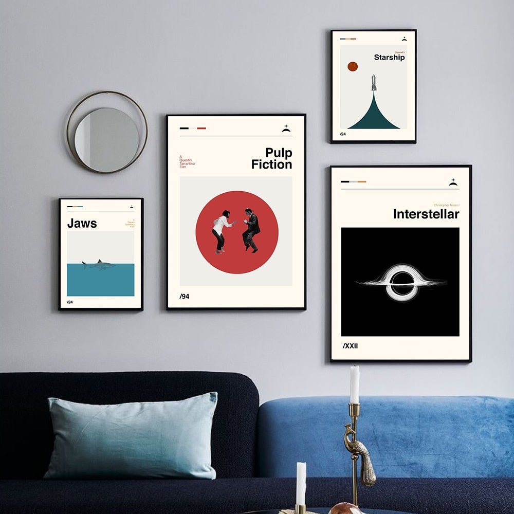 Hjemix | Ikonisk Film Retro Veggkunst Lærret Plakat