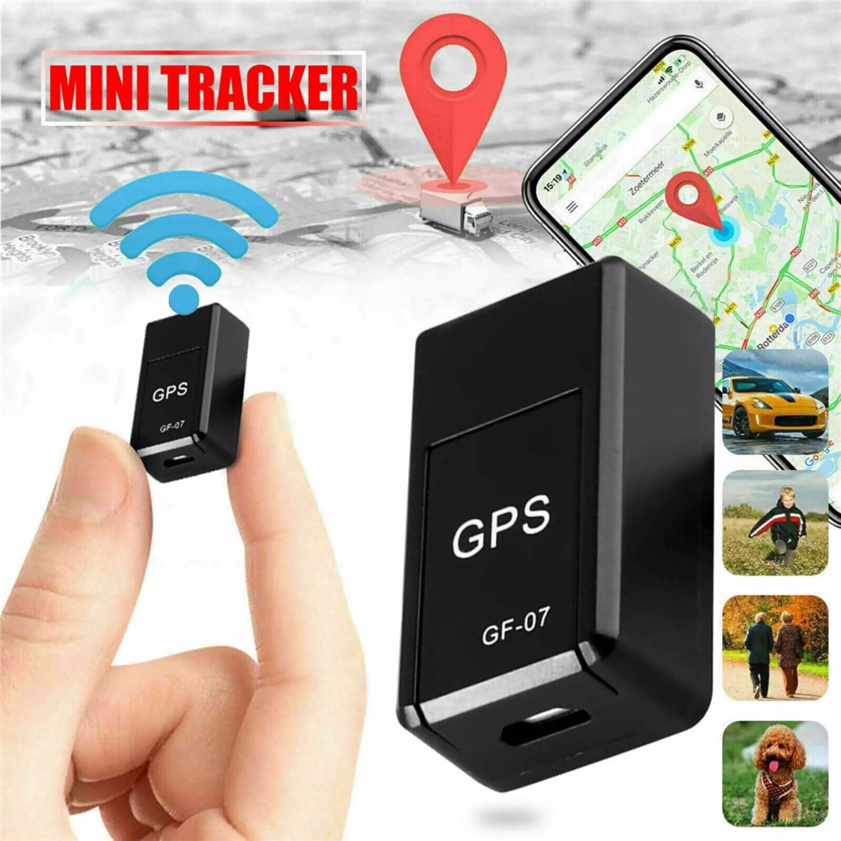Hjemix | Mini GPS Tracker - Spor plasseringen av kjøretøyet ditt på telefonen!