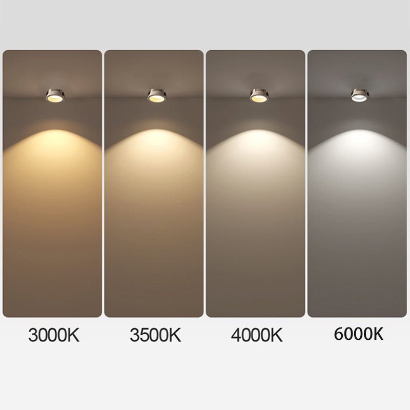 Hjemix | Origo Minimalistisk LED Taklampe - Justerbar Rund Innfelt Lampe
