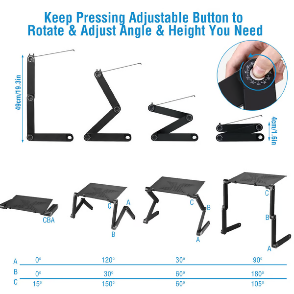 Hjemix | 360° Ergonomisk Laptopstativ – FlexStand