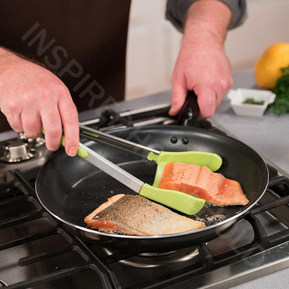 Hjemix | 2 i 1 kjøkken spatula og tang