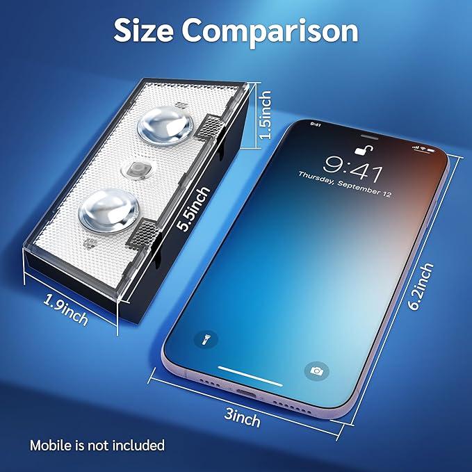 Hjemix | Solcelle innendørs lys utendørs varm hvit & RGB skiftende solcelle terrasse lys, LED solcelle lys for utendørs vegg rekkverk terrasse trapp trinn hage bakgård