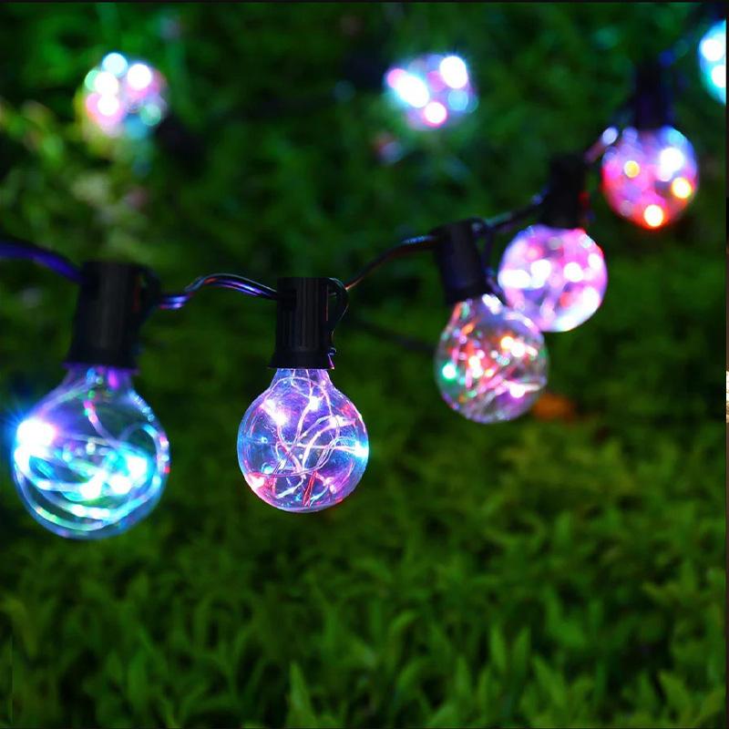 Hjemix | LED Ute Lyskastere 35 FT G40 Patio Lyskastere Koblingsbare Dimmbare Vanntette Dekorative Belysning med Fjernkontroll for Hage Bryllup Fest Dekorasjoner