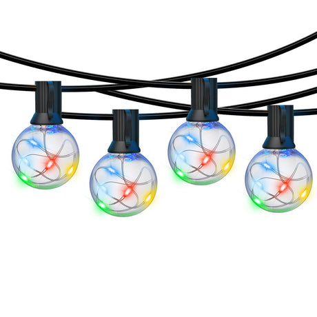 Hjemix | LED Ute Lyskastere 35 FT G40 Patio Lyskastere Koblingsbare Dimmbare Vanntette Dekorative Belysning med Fjernkontroll for Hage Bryllup Fest Dekorasjoner