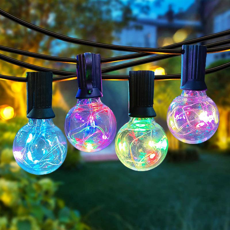 Hjemix | LED Ute Lyskastere 35 FT G40 Patio Lyskastere Koblingsbare Dimmbare Vanntette Dekorative Belysning med Fjernkontroll for Hage Bryllup Fest Dekorasjoner
