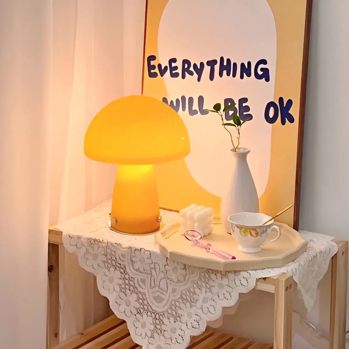 Hjemix | LED Svampelampe - Eleganse og Varme for Ditt Hjem
