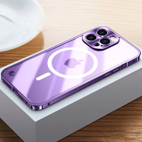 Hjemix | Metall Luksus MagSafe Deksel for iPhone Pro Max - Slankt og Stilig Design med Maksimal Beskyttelse