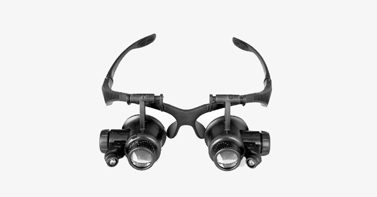 Hjemix | Forstørrelsesglass med LED-lamper, hender fri & lysinnstillinger