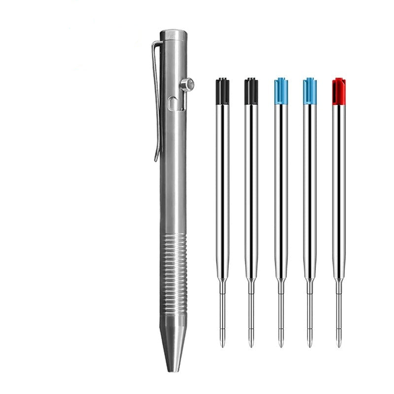Hjemix | Titanium Bolt Action Penn – Holdbar Metall Mekanisk Skrivepenn