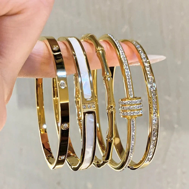 Hjemix | Stål fashion bangle armbånd for kvinner