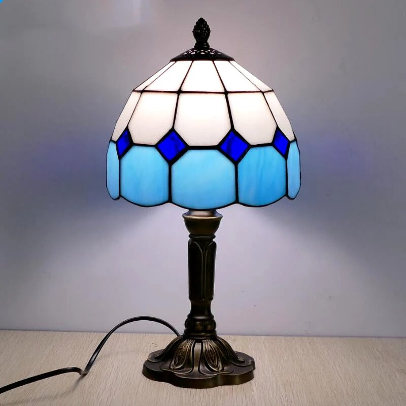 Hjemix | Bordlampe Led Barokk Retro E27 - Vintage Tiffany-Glass