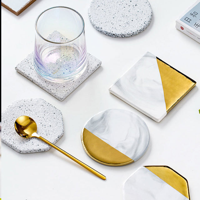 Hjemix | Marmorerte Keramiske Underlag med Stativ