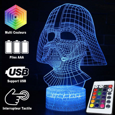 Hjemix | 3D Lampe Star Wars Hjelm Darth Vader
