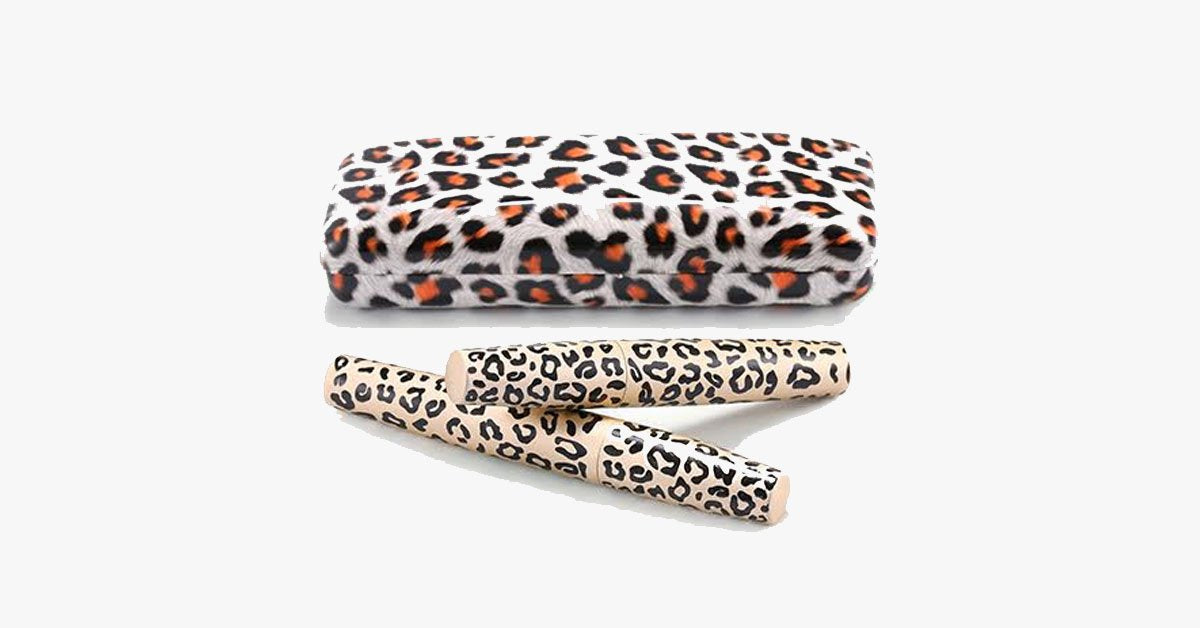 Hjemix | 3D Transplant gel & mascara i leopardmønstret flaske - Laget av naturlige fibre - Vanntett & enkel å bruke