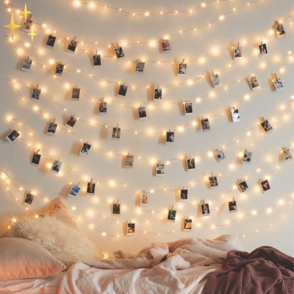 Hjemix | Gardinlampe med fjernkontroll og bevegelig lys for en varm, trygg atmosfære hjemme