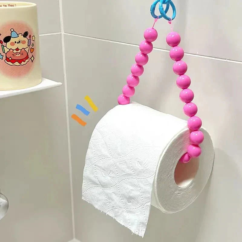 Hjemix | Innovativ hengende toalettpapirholder med perler