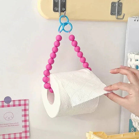 Hjemix | Innovativ hengende toalettpapirholder med perler
