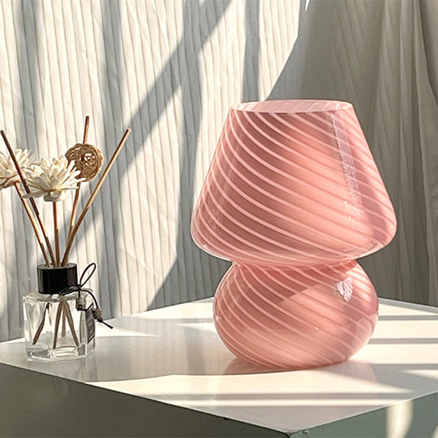 Hjemix | LED Skrivebordslampe i Soppshape laget av Glass