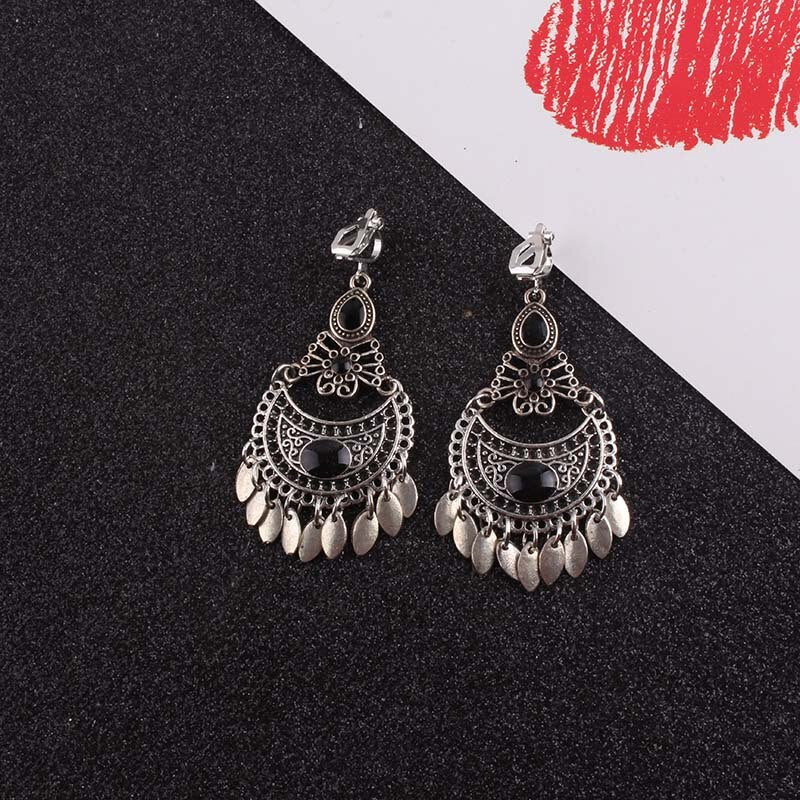 Hjemix | 5 fargede dusk vintage clips øreringer uten piercing