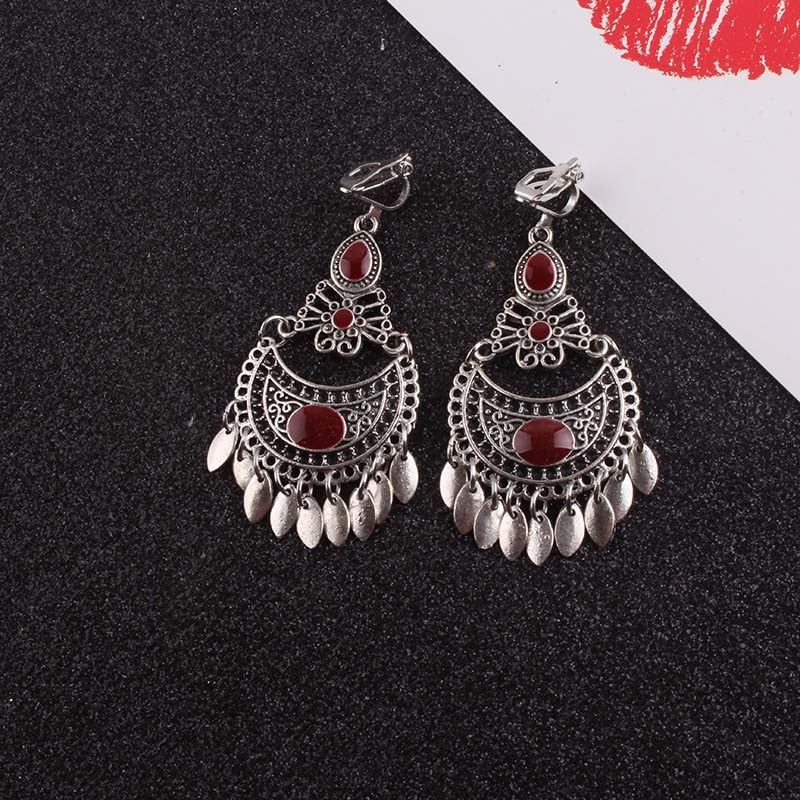 Hjemix | 5 fargede dusk vintage clips øreringer uten piercing