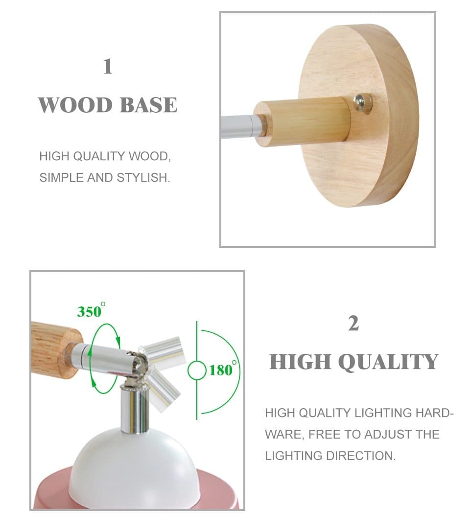 Hjemix | Rotérbar Collin Vegglampe med Trekksnor Bryter