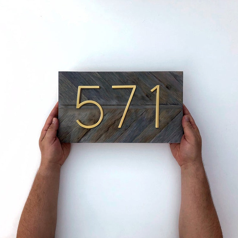Hjemix | Gold Modern House Numbers