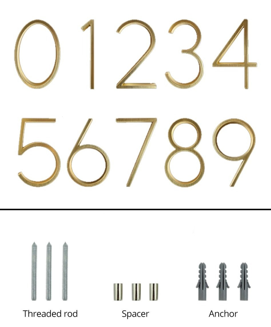 Hjemix | Gold Modern House Numbers