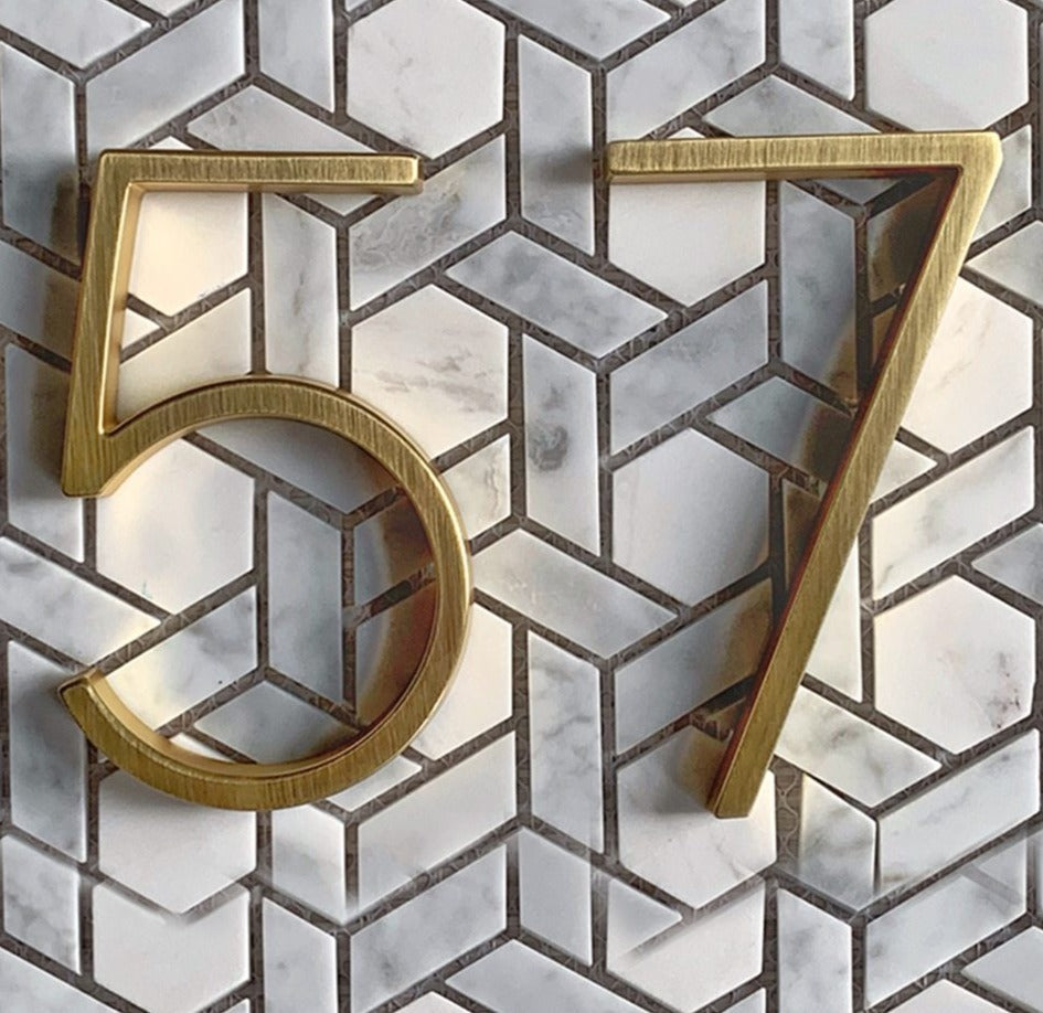 Hjemix | Gold Modern House Numbers