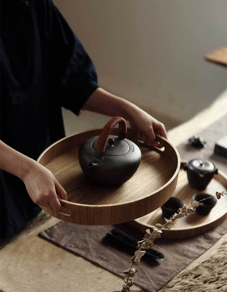 Hjemix | Slanke, runde serveringsfat laget av tre