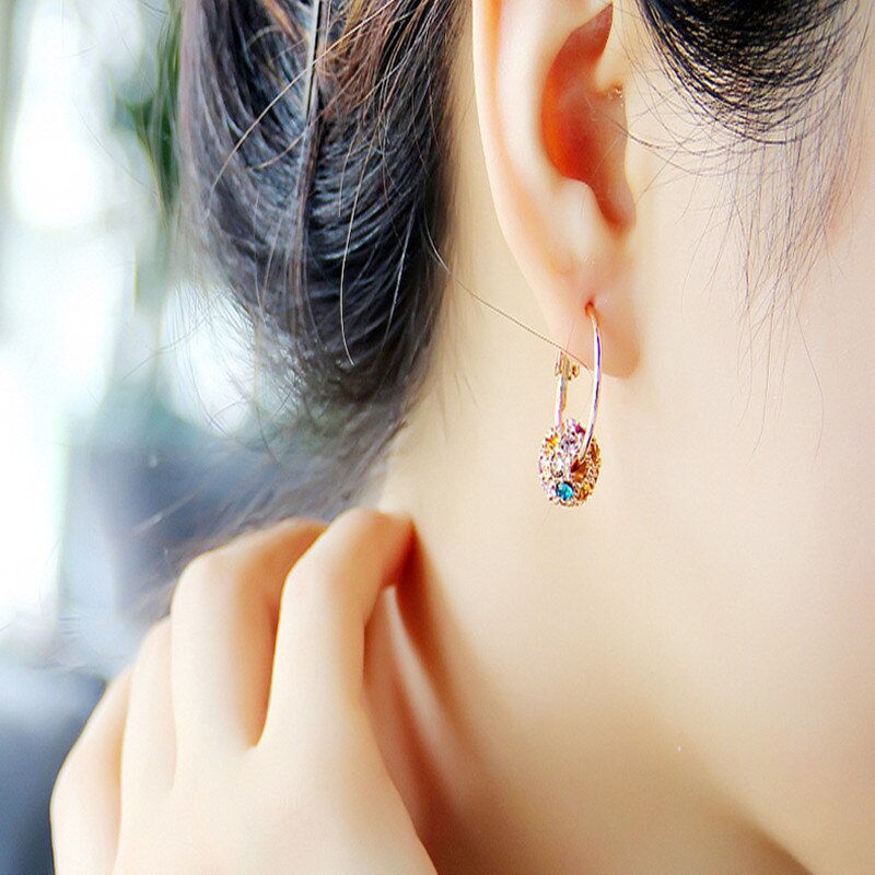 Hjemix | Fashion Østerriksk Krystall Ball Gull/Sølv Øredobber