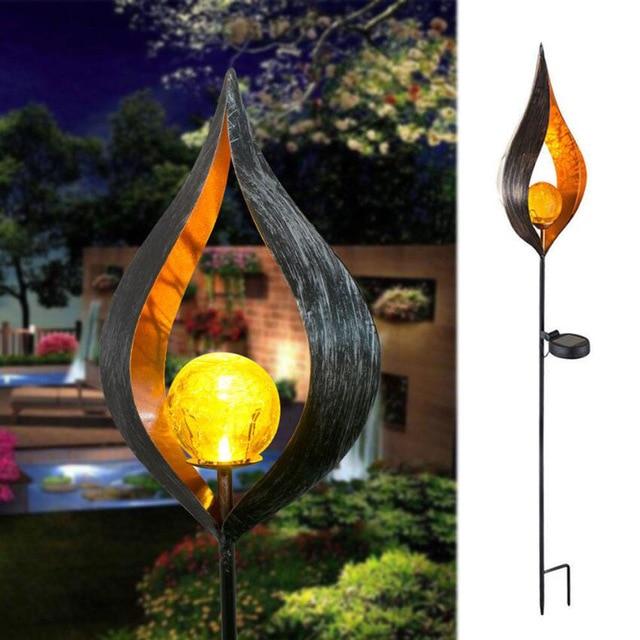 Hjemix | IgnisLuxe LED Hagebelysning med Kunstig Flammeutseende | Solcelledrevet | Stemningsfull Utendørsbelysning | Dekor for Hage og Terrasse