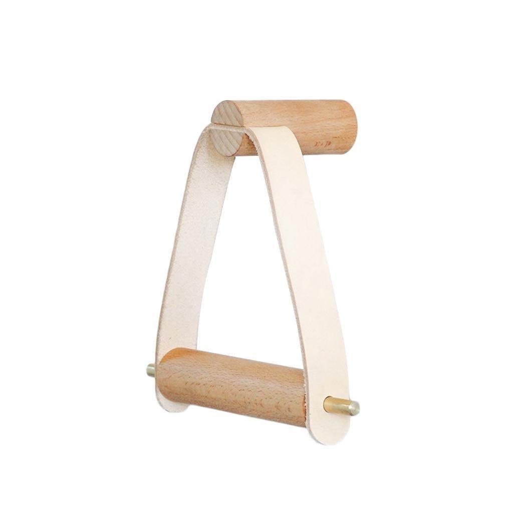 Hjemix | Høy-kvalitets Toalettpapirholder | Eik & Fusk Lær | Minimalistisk Bad Design