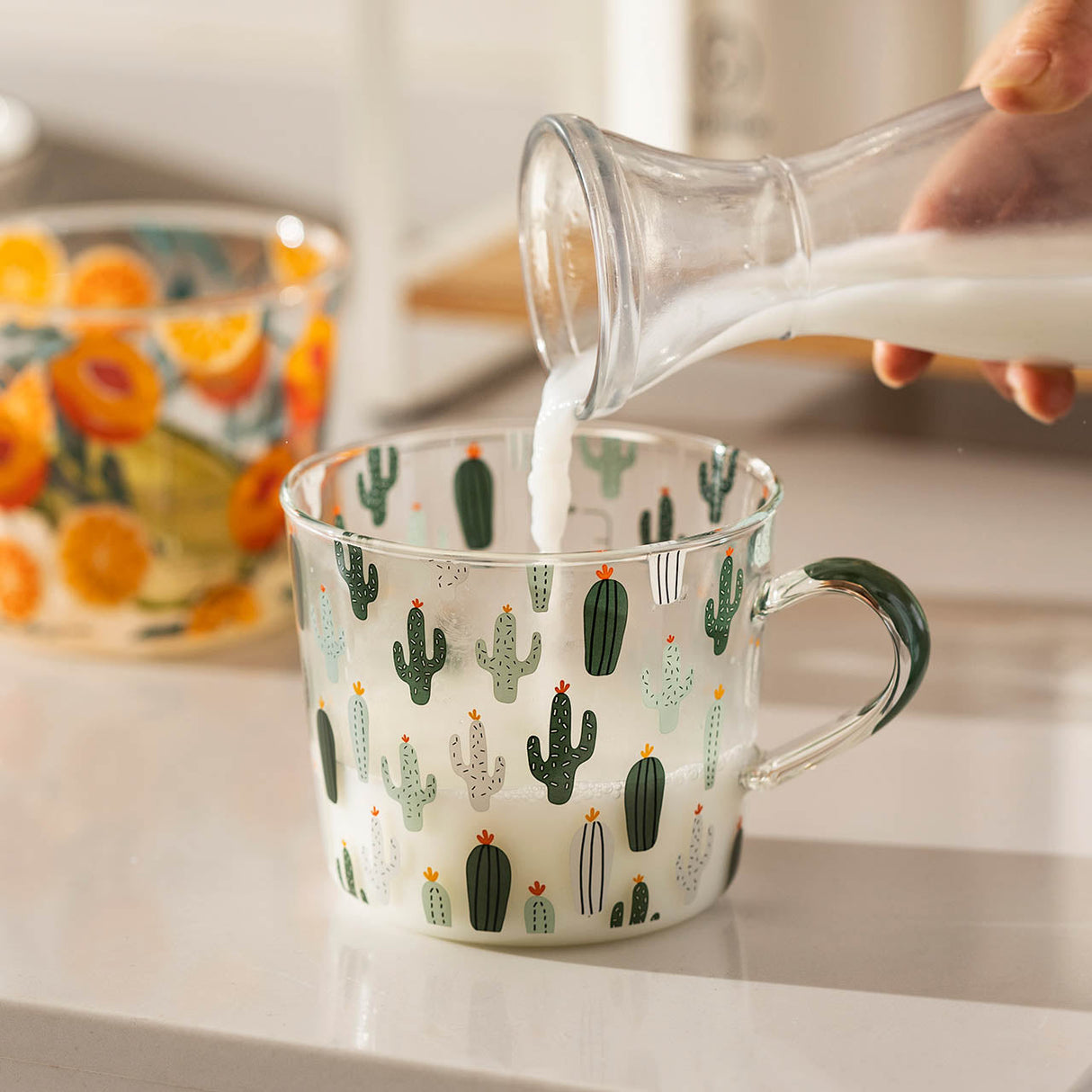 Hjemix | HighLand Trykt Glass Målebeger