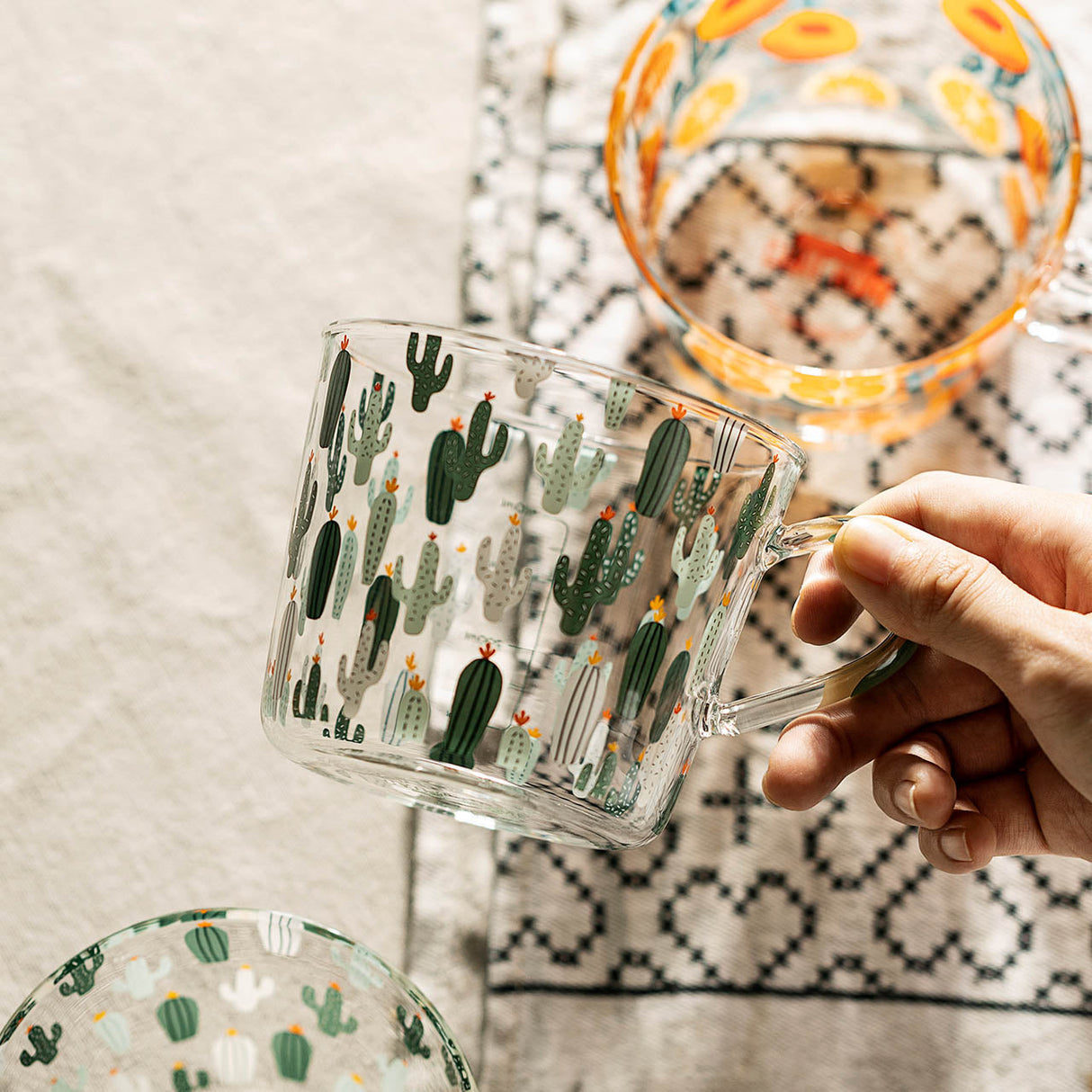 Hjemix | HighLand Trykt Glass Målebeger