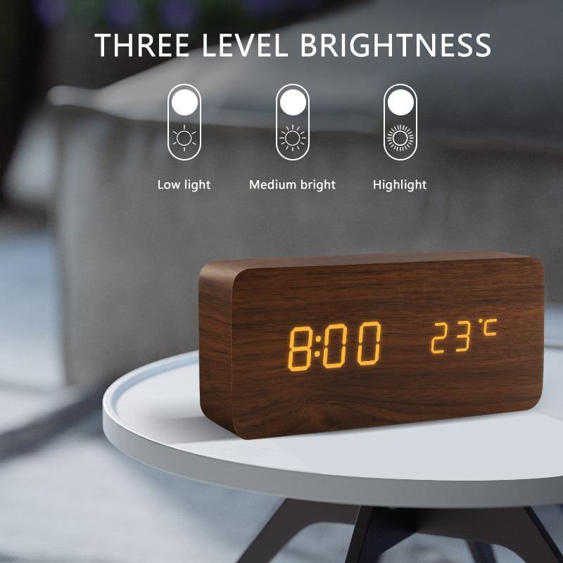 Hjemix | LED Vekkerklokke i Tre Kubusform