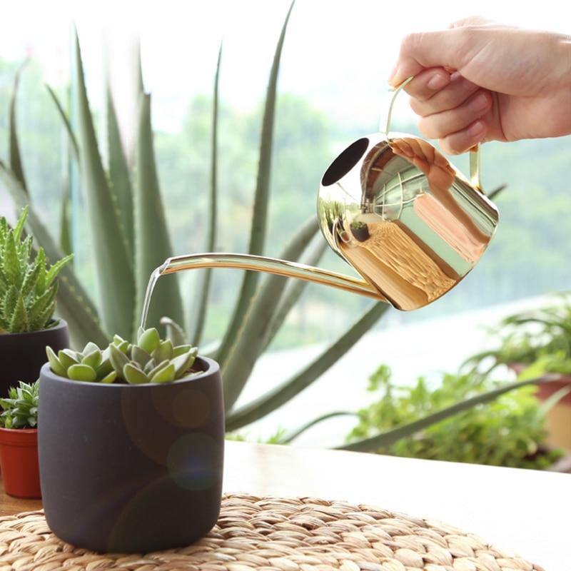 Hjemix | Rustfritt Stål Vanning Kan med Fleksibel Nakke | Moderne Design | Perfekt Vanning | Ruster Ikke