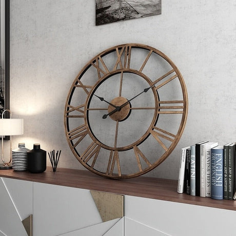 Hjemix | 3D Store romerske tall veggklokke Hjem