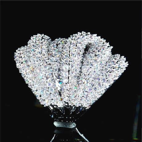 Hjemix | Luksus Smykker Flerlags Zirkon Charm Dame Ring