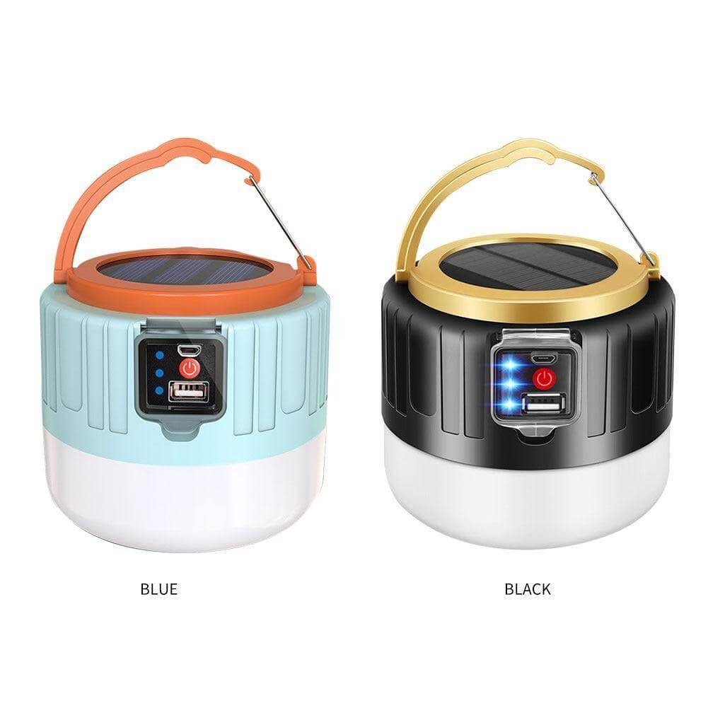 Hjemix | Værbestandig Solcelleoppladbar Camping LED Lampe